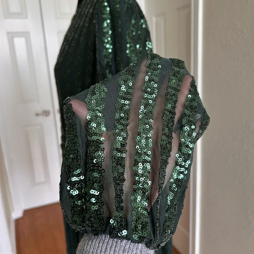 Anthropologie Sequined Open-Back Mini Dress - Picture 9 of 12